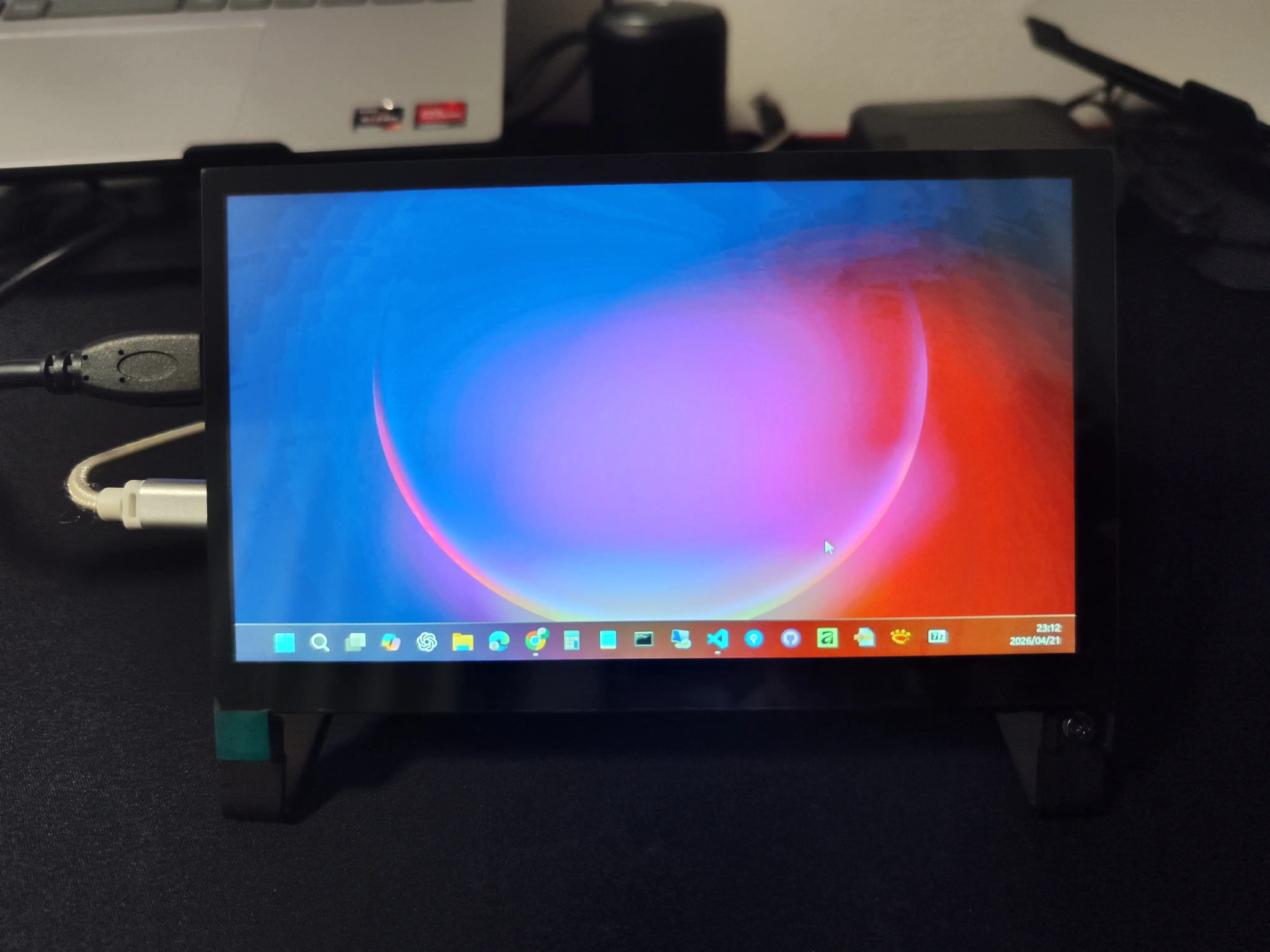 ノートPCと接続した画面