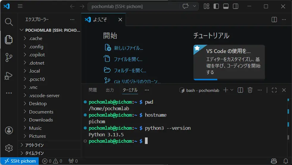 コマンド実行画面